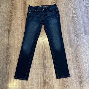 American Eagle Outfitters Dark Indigo Skinny Leg Jeans- size 2 Short